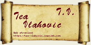 Tea Vlahović vizit kartica